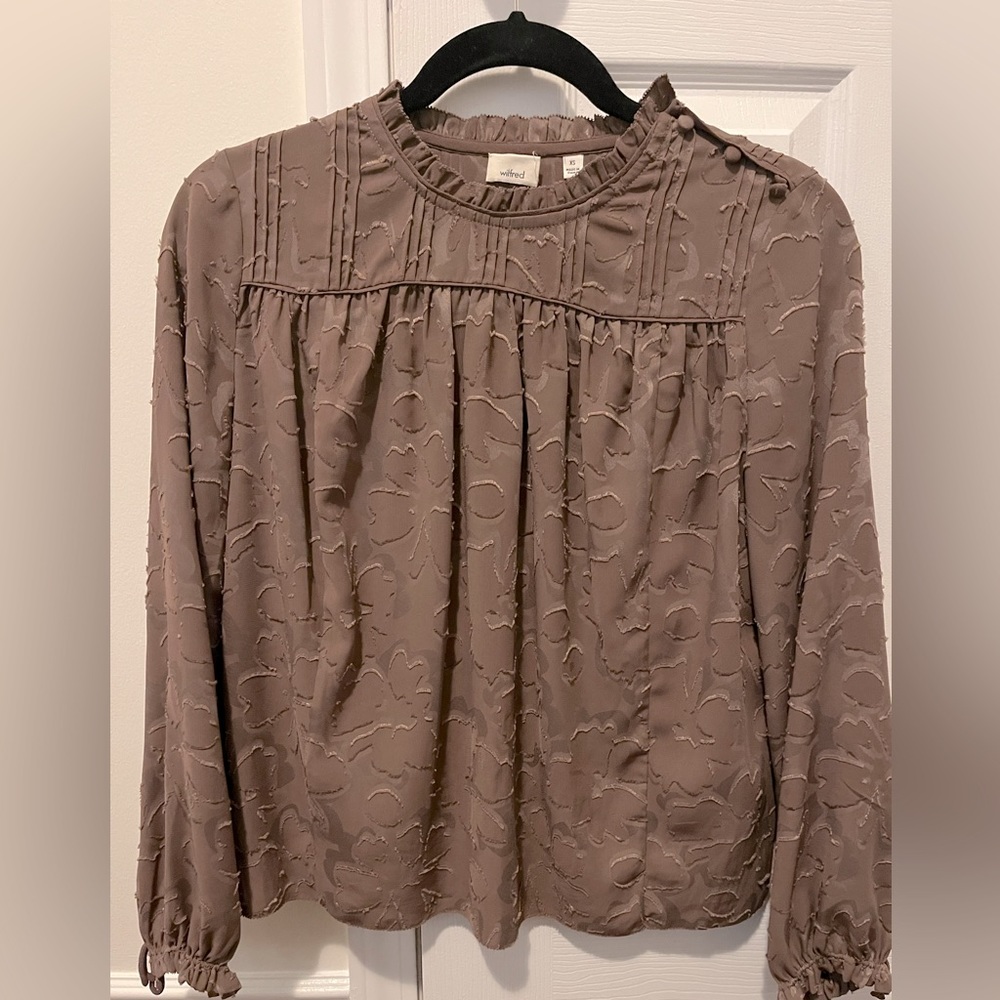 Wilfred blouse. taupe colour size x-small